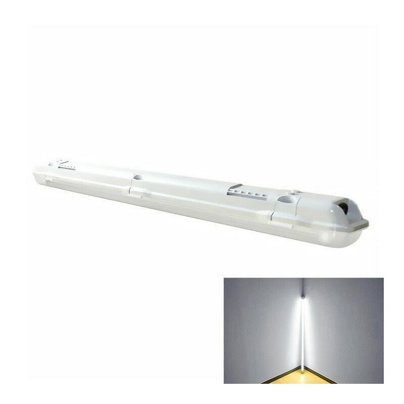 LED蛍光灯 40W 40形 直管 器具 照明器具 1灯 一体型 ベースライト 屋外 防湿 防雨 IP65 両側給電 虫対策 電球色 1900lm 昼光色 2000lm FRW40X1-LT40K-R ビームテック