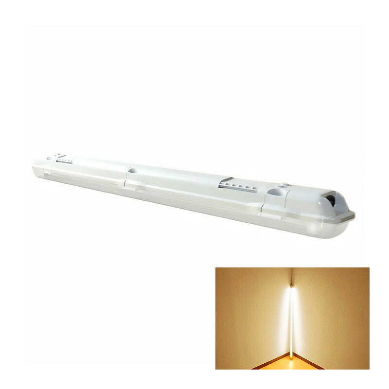 LED蛍光灯 40W 40形 直管 器具 照明器具 1灯 一体型 ベースライト 屋外 防湿 防雨 IP65 両側給電 虫対策 電球色 1900lm 昼光色 2000lm FRW40X1-LT40K-R ビームテック