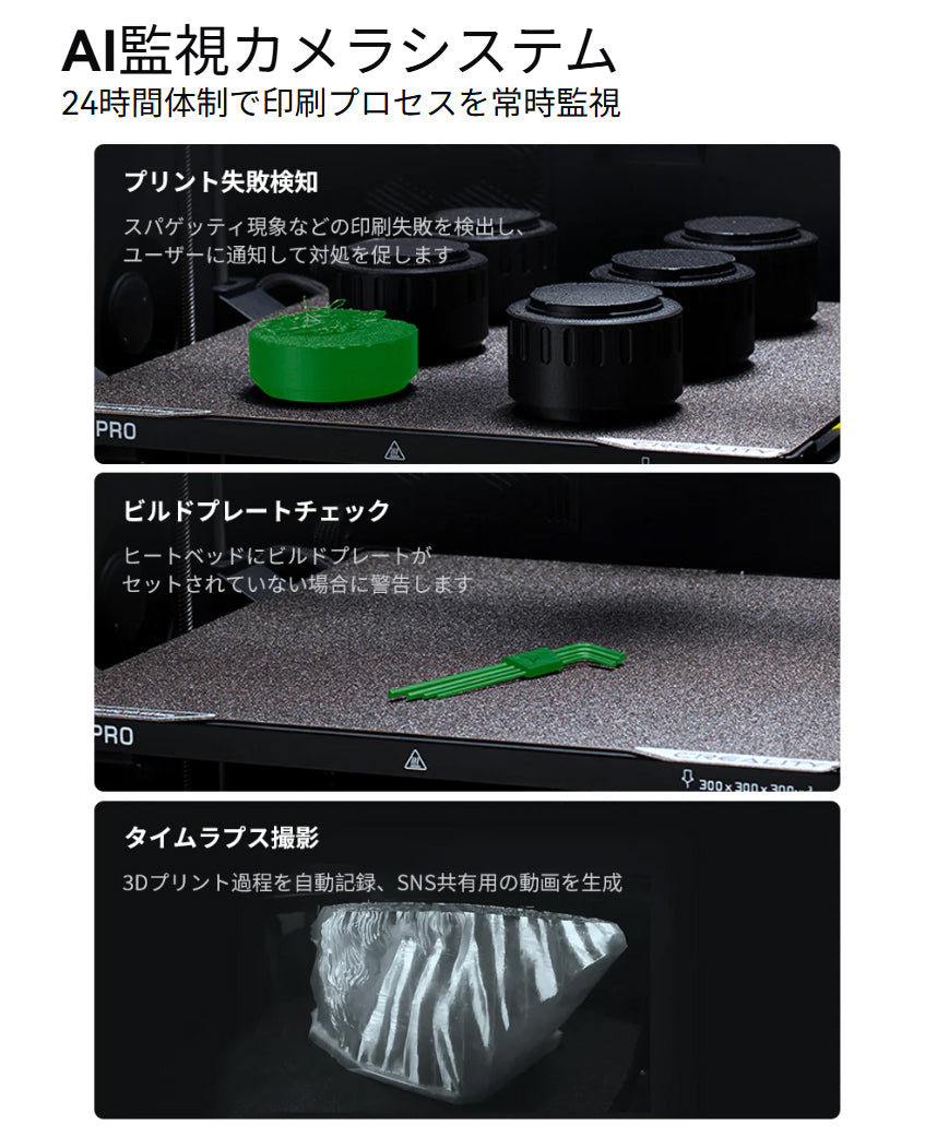 Creality K2ProCombo 3Dプリンター 印刷速度600mm/s 造形サイズ300x300x300mm