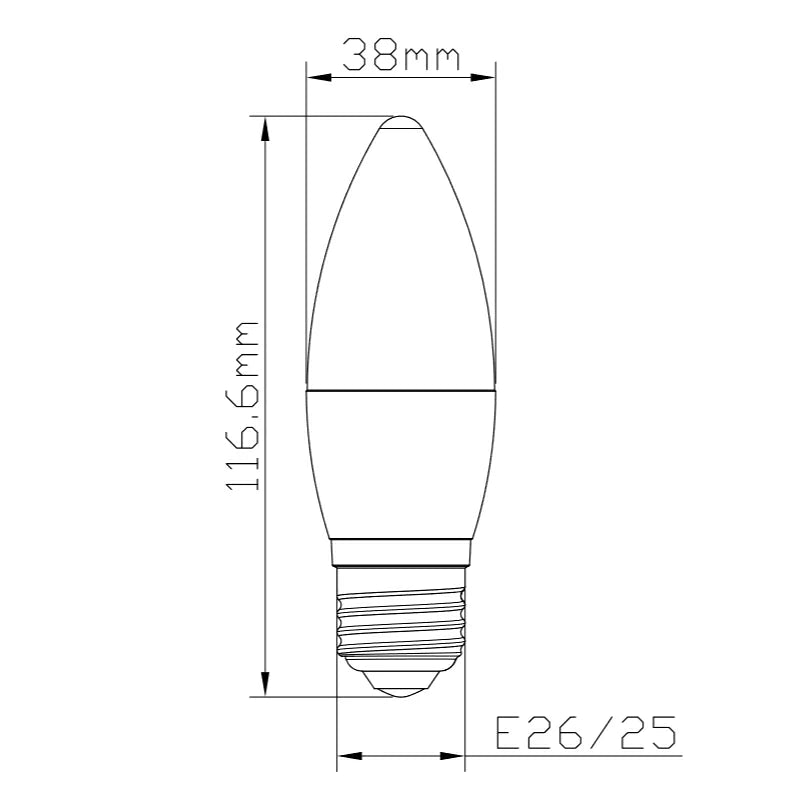 LEDシャンデリア電球 E12 E14 E17 E26 シャンデリア球 LED電球 40W 相当 虫対策 濃い電球色 電球色 昼白色 調光器対応 LC55D-Rビームテック
