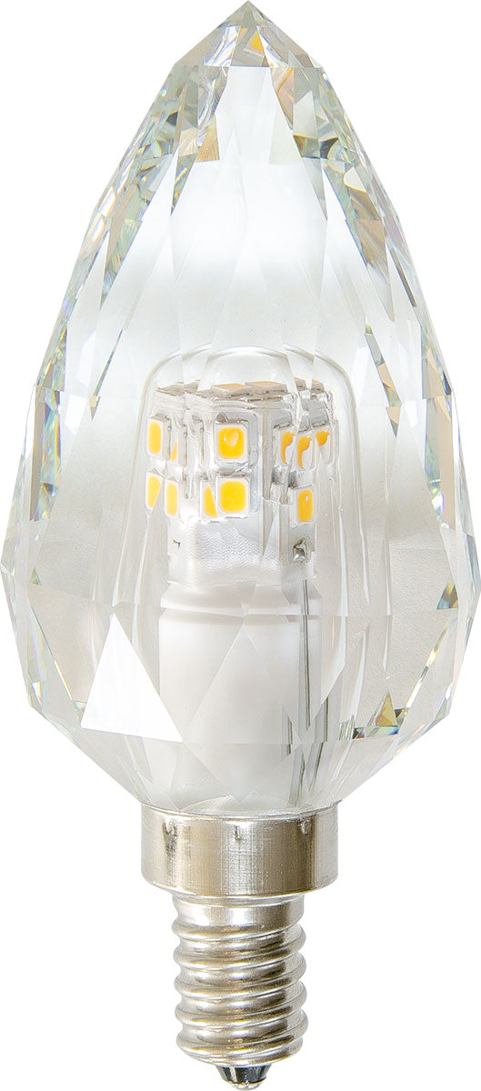 LEDシャンデリア電球 E12 シャンデリア球 LED電球 クリスタル 40W 相当 虫対策 電球色 昼光色 LCK9012 ビームテック