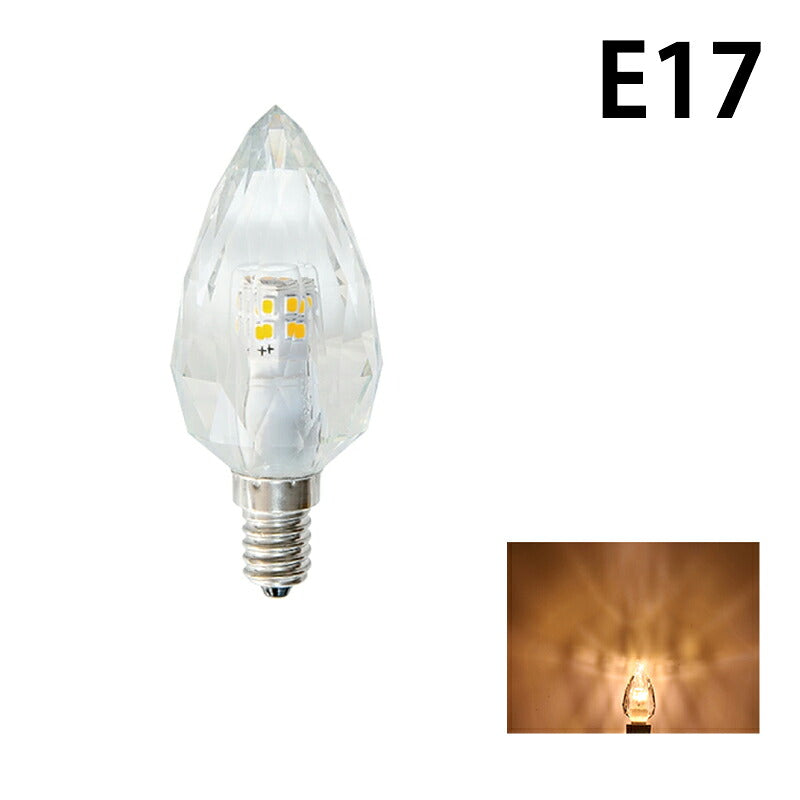 東芝　蛍光型電球　シャンデリア　照明器具 LEDシャンデリア電球 E17 シャンデリア球 LED電球 クリスタル 40W 相当