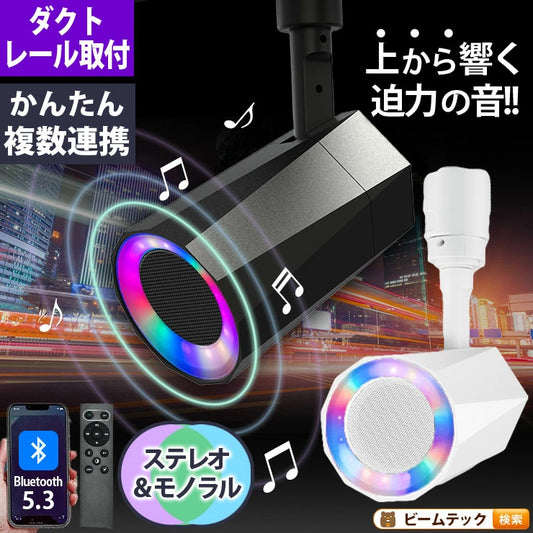 ステレオ Bluetooth スピーカー TWS 小型 ポータブルスピーカー 高音質 iPhone Android おしゃれ ブルートゥース 12W リモコン付き 黒 白 部屋 テレビ リビングダイニング キッチン 寝室 美容院 アパレル 店舗 サロン 洗面所 LDRSPK12ST ビームテック
