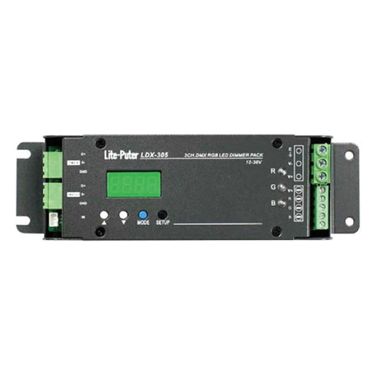 LED調光ディマー 調光器 ディマー LED 3チャンネル 5A DC12-28V ライトピューター Lite-puter LDX-305AII ビームテック