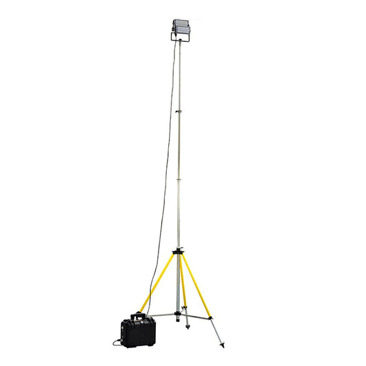 LED充電式ポータブル投光器 LED投光器+専用ポータブルバッテリー+三脚スタンド 屋外用簡易投光器 充電式 ポータブル IP65防水 屋外 夜間スポーツ 照明 作業LED LED作業灯 角度選択可 スタンド三脚 夜間作業 体育施設