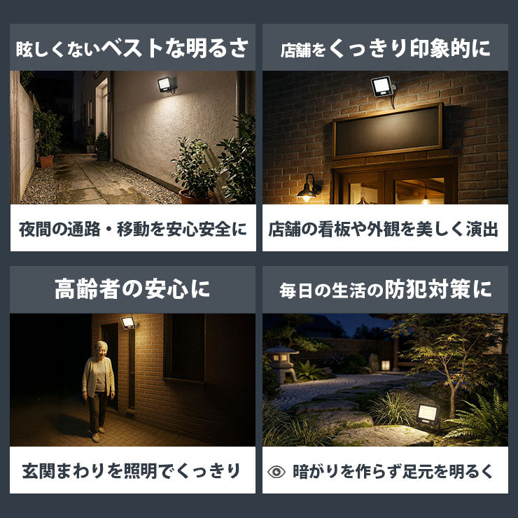 LED投光器 電球色 昼光色 黒 白 30W IP65 屋内 屋外 防塵 耐塵 防水 LEW030