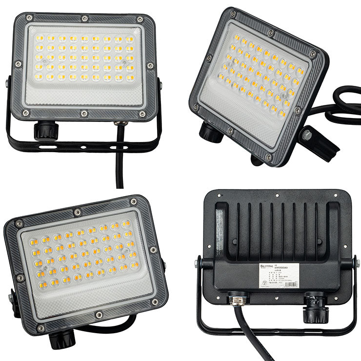LED投光器 電球色 昼白色 昼光色 黒 白 30W IP65 屋内 屋外 防塵 耐塵 防水 LEW030DOUII ビームテック