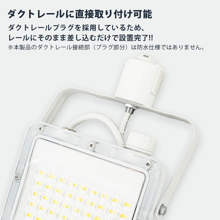 LED投光器 ダクトレール スポットライト 電球色 昼光色 黒 白 30W IP65 屋内 屋外 防塵 耐塵 防水 LEW030DRII ビームテック