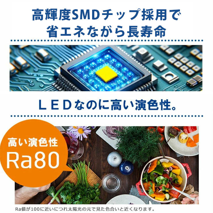 LED投光器 電球色 昼光色 黒 白 50W IP65 屋内 屋外 防塵 耐塵 防水