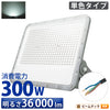 LED投光器 昼光色 シルバー 300W IP65 屋内 屋外 防塵 耐塵 防水