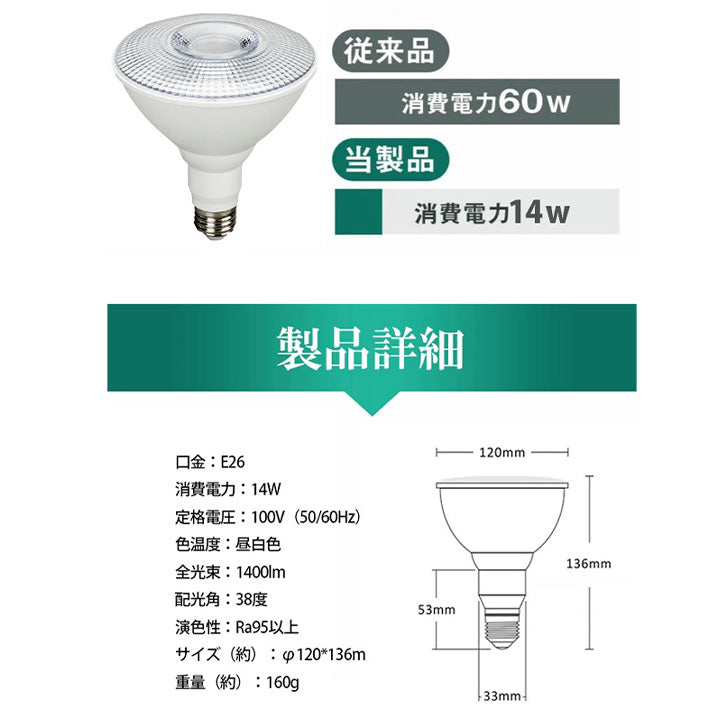 LED 植物育成 水耕栽培 LEDライト 観葉 植物 育成 ガーデニング 植物育成ライト E26 LG14PAR38-YW ビームテック