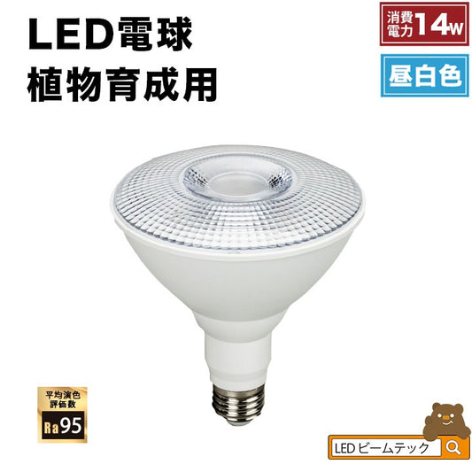 LED 植物育成 水耕栽培 LEDライト 観葉 植物 育成 ガーデニング 植物育成ライト E26 LG14PAR38-YW ビームテック