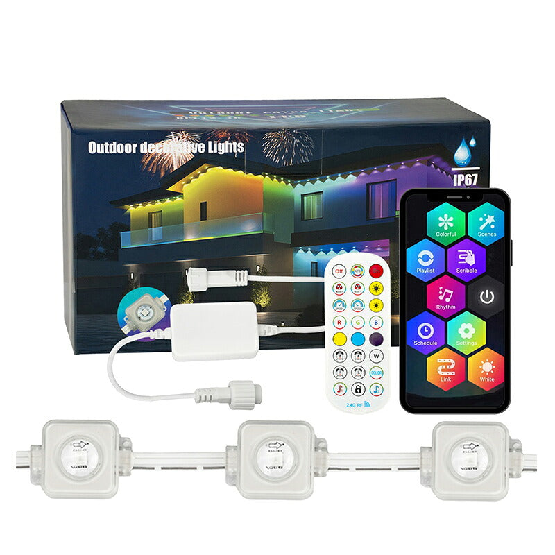 LEDモジュール 15m 30個セットDC24V 30W 防水 RGB イルミネーション 雰囲気 クリスマス ビームテック LH-WY021-1WRGB