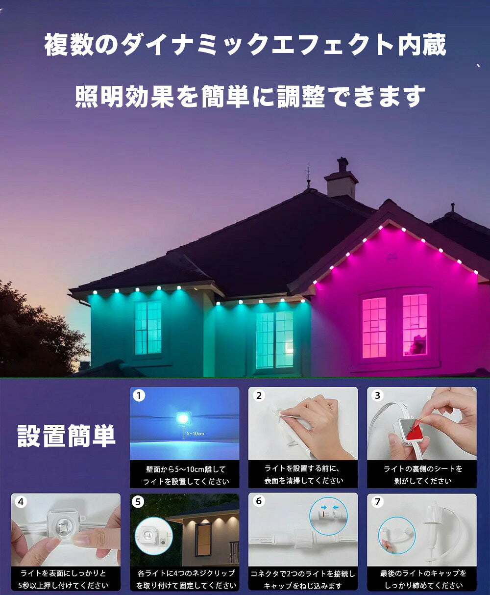 LEDモジュール 15m 30個セットDC24V 30W 防水 RGB イルミネーション 雰囲気 クリスマス ビームテック LH-WY021-1WRGB