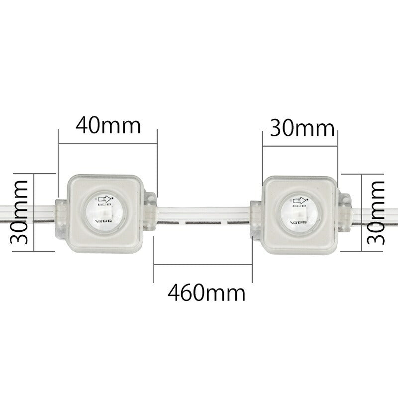 LEDモジュール 15m 30個セットDC24V 30W 防水 RGB イルミネーション 雰囲気 クリスマス ビームテック LH-WY021-1WRGB