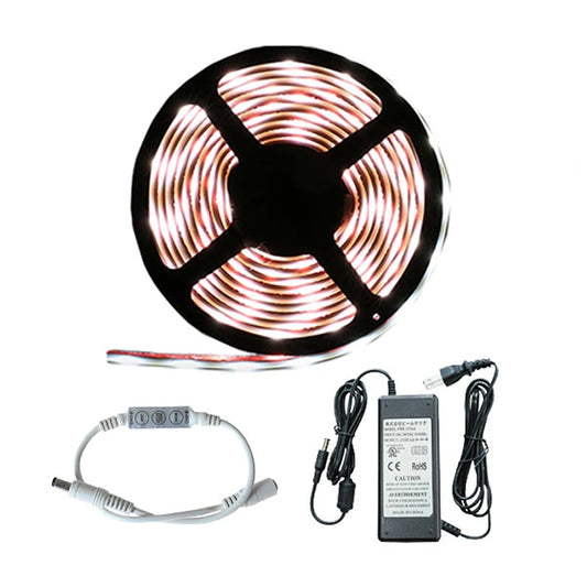 LEDテープライト 5m 電球色 昼光色 150連 SMD2835 防水 白ベース カウンター照明 間接照明 看板 棚下照明 ショーケース照明 バーライト LEDイルミネーション LW505030 ビームテック