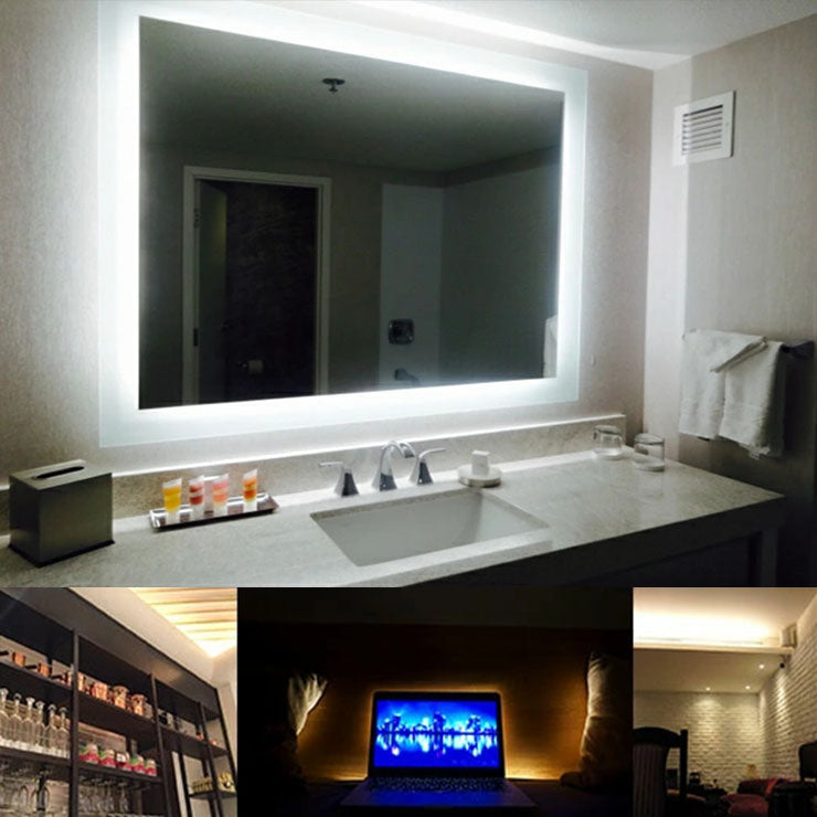 LEDテープライト 5m アダプタ付き 電球色 昼光色 COB 面発光 全面発光 カウンタ照明 天井照明 間接照明 看板 棚下照明 ショーケース照明 バーライト LEDイルミネーション LWCOB480-PWR6A ビームテック