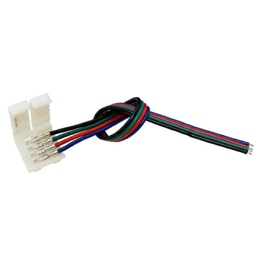 片側コネクター ケーブル付 LEDテープライト RGB用 テープ幅10mm 4ピン SMD5050 対応 半田付け不要 LWRGB1K ビームテック