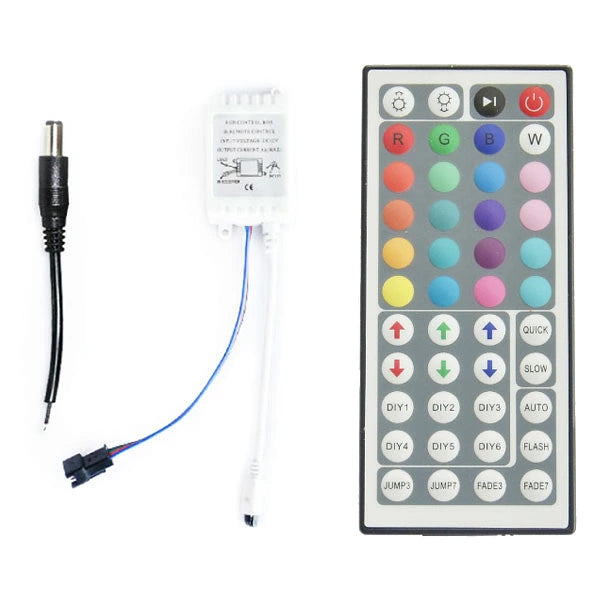 RGB LEDテープライト専用コントローラー＆44キーリモコン IR44 RGBコントローラー RGB LEDテープライト専用部品 DC12V 6A RGB コントローラー LWRGBCON44 ビームテック
