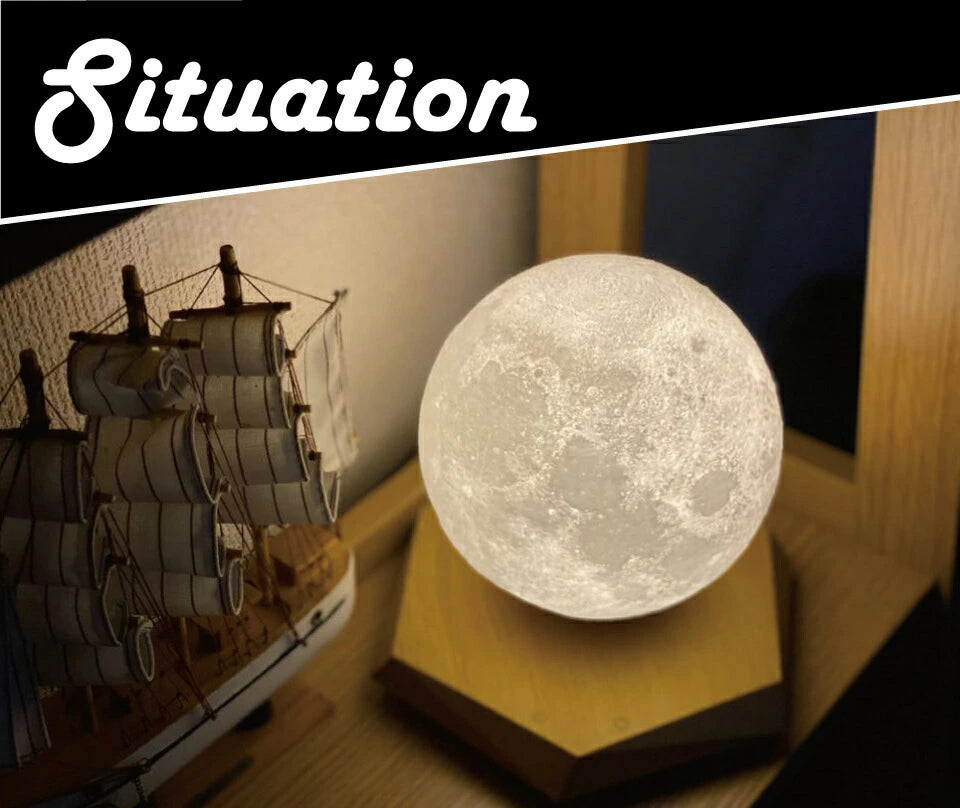 月 ライト 月のランプ LED 月型 ムーンライト 間接照明 月の満ち欠け 授乳ライト プラネタリウム ランプ FloatingMoon