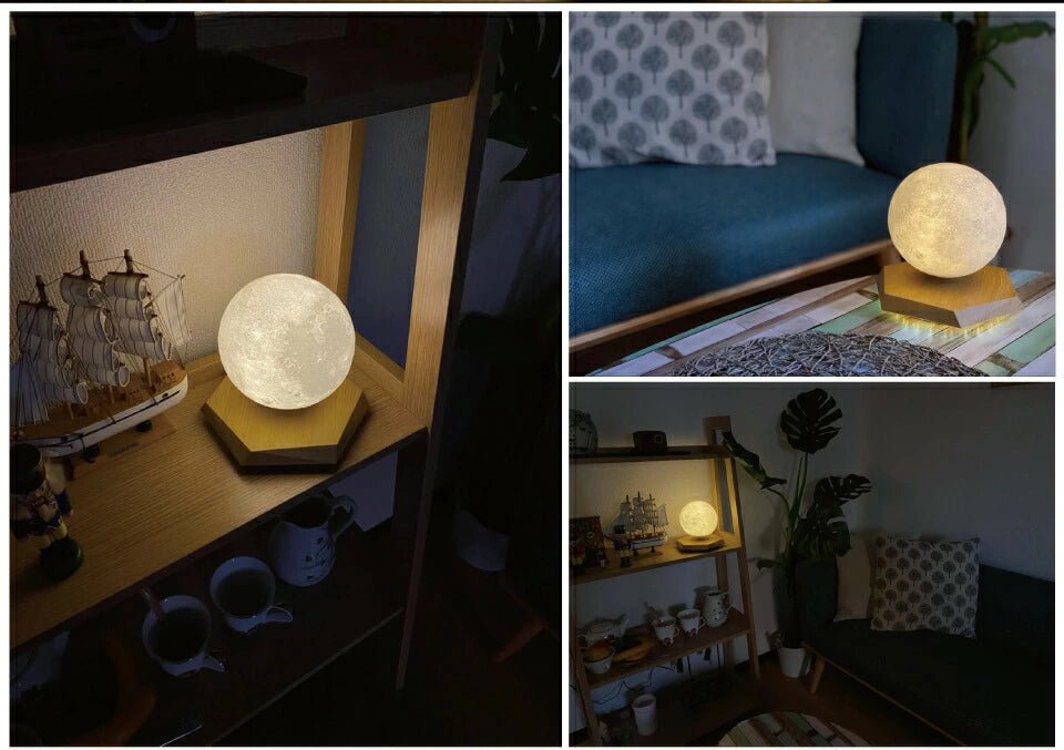 月 ライト 月のランプ LED 月型 ムーンライト 間接照明 月の満ち欠け 授乳ライト プラネタリウム ランプ FloatingMoon