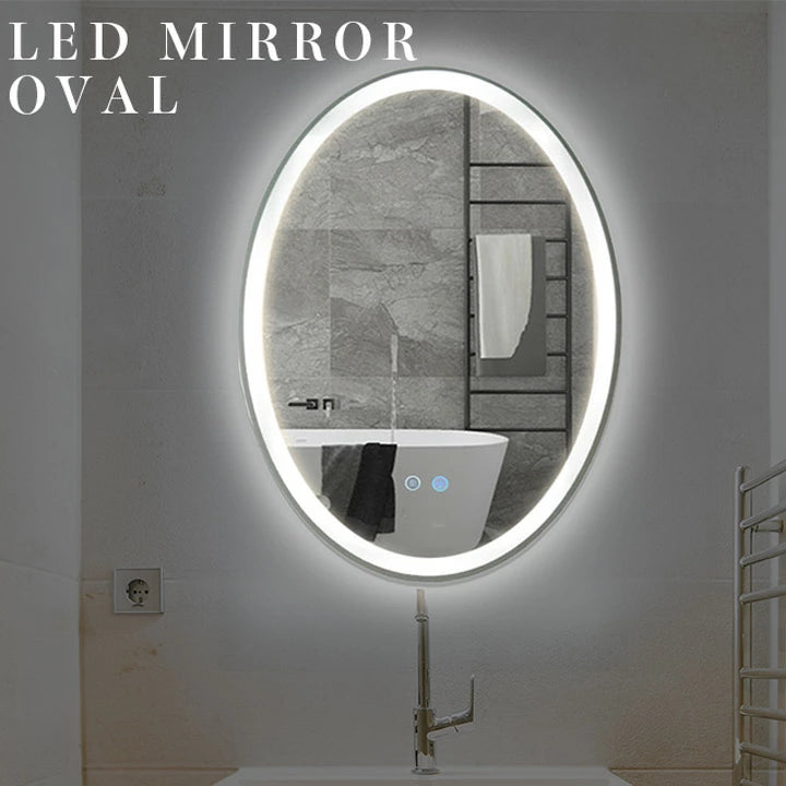 ◇LEDライト付きオーバル型壁掛け鏡◇カワジュン◇O-2505IN21◇ ◇LED ◇LEDライト付きオーバル型壁掛け鏡◇カワジュン◇O-2505IN21◇ ◇LED