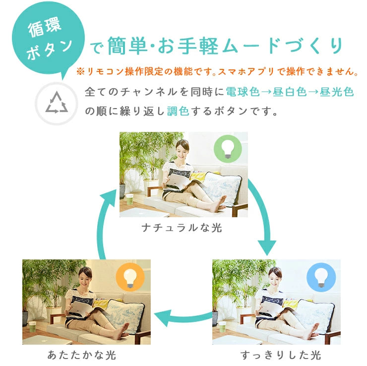 【リモコンLED電球】 LED電球 E26 60W 相当 210度 調光 調色 電球色 昼白色 昼光色 リモコン 工事不要 リモコン別売り LDA8W2C-C60RC ビームテック