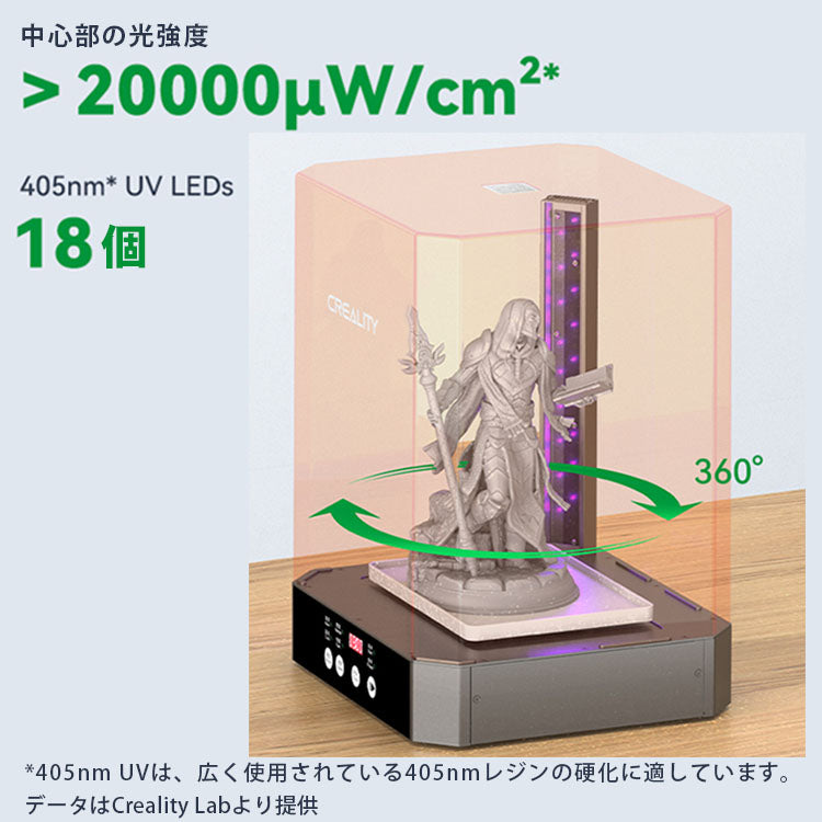 Creality UW-03 3Dプリンター用 洗浄 硬化機 DIY 入門版 家庭用