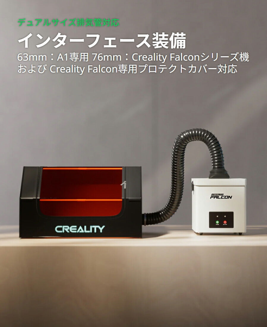 Creality Falcon デスクトップ型煙浄化装置 YW45