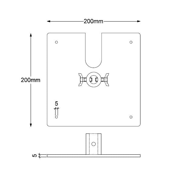 アルミベース オベタ ローベース 架台 投光器 舞台照明 照明用 AL-BASE