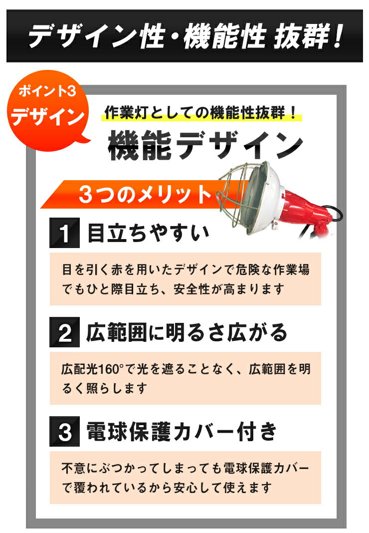 クランプライト 屋外用 作業灯 投光器 照明 業務用 オフィス 工場 現場 作業用 ライト クランプライト ワークライト ClampPar38