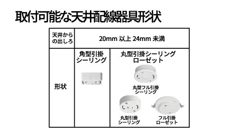 ローゼット 照明 ショップ 荷重