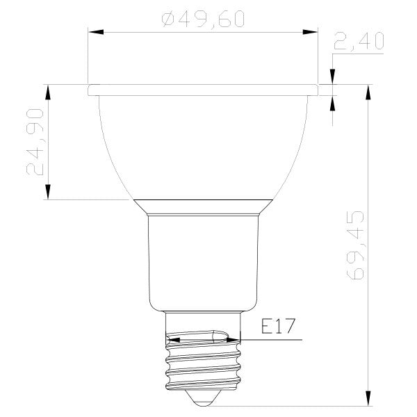 LED スポットライト 電球 E17 ハロゲン 40W 相当 20度 虫対策 電球色 ...