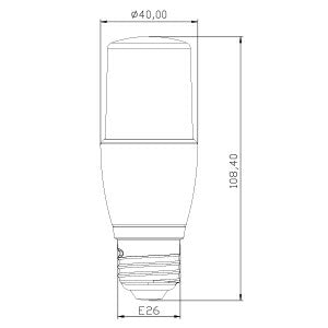 LED電球 E26 T形 60W 相当 300度 虫対策 電球色 850lm 昼光色 870m LDT7-60W ビームテック