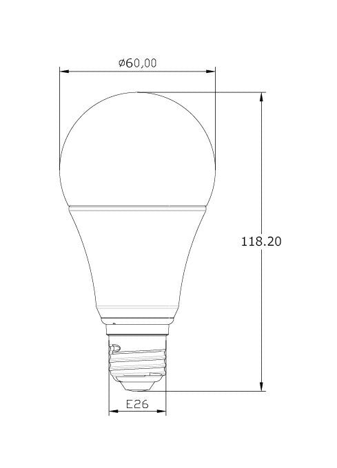 LED電球 E26 60W 相当 330度 密閉器具対応 調光器対応 虫対策 電球色 860lm LDA8LD-C60 ビームテック