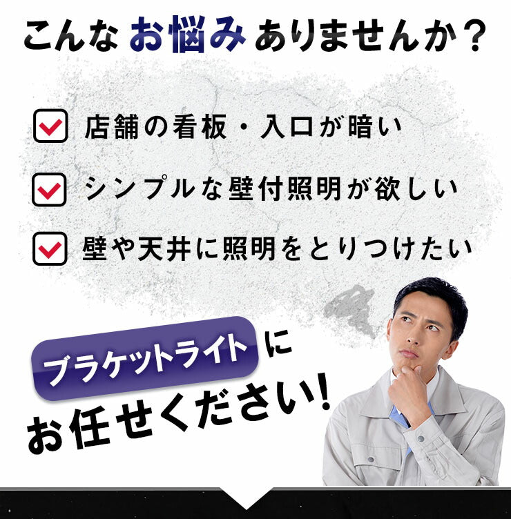 LED電球付きスポットライト 照明 業務用 オフィス 工場 現場 作業用 ライト ブラケットライト ワークライト E26FLPAR-LDR17 ブラック