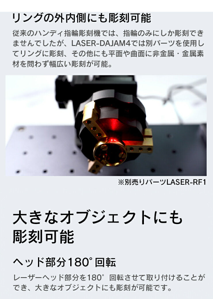 レーザー彫刻機 金属 木材 ガラス アクリル プラスチック 合成樹脂 ほとんどの素材に対応 レーザーマーカー マーキング レーザー刻印機 レーザー加工機 ファイバーレーザー IRレーザー ダイオードレーザー 小型レーザー刻印機 DIY LASER-DAJAM4