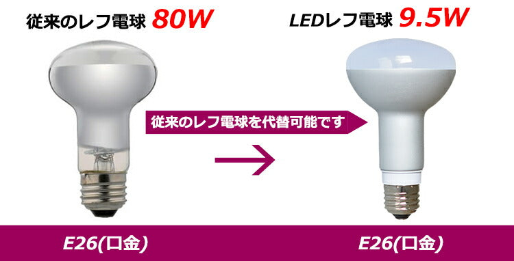 LED電球 E26 相当 レフ球 レフ電球 虫対策 赤 LB3026R ビームテック