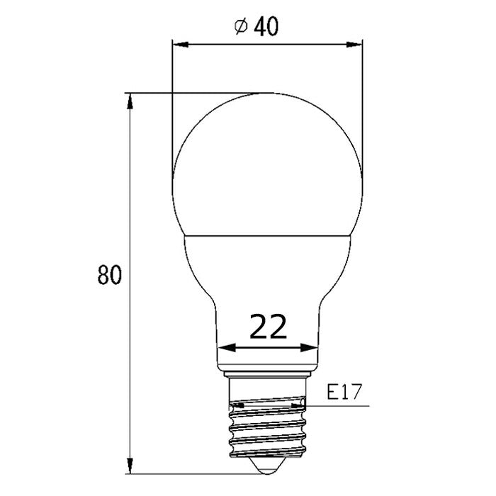 LED電球 E17 ミニクリプトン 55W 相当 300度 高演色 虫対策 電球色 ...