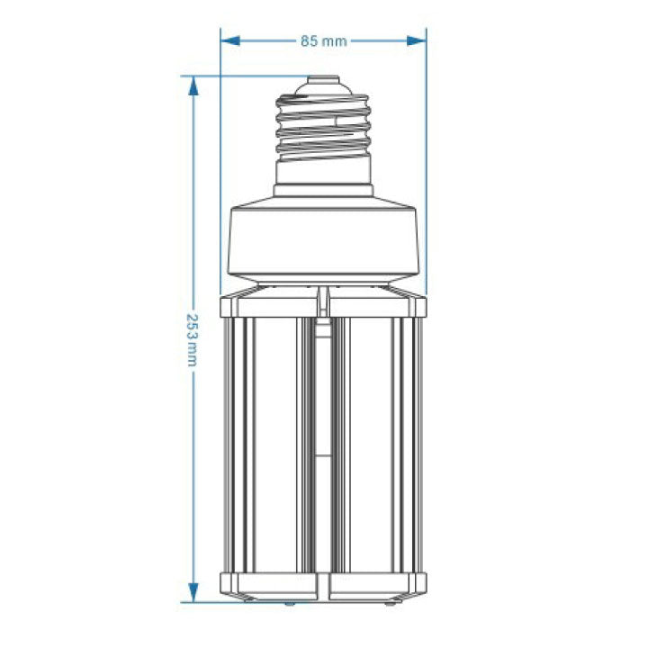 LED電球 コーンライト 水銀灯 E39 175W 相当 電球色 昼白色 電源内蔵 全配光 街路灯 防犯灯 交換用 照明 LBGS39-54-39 ビームテック