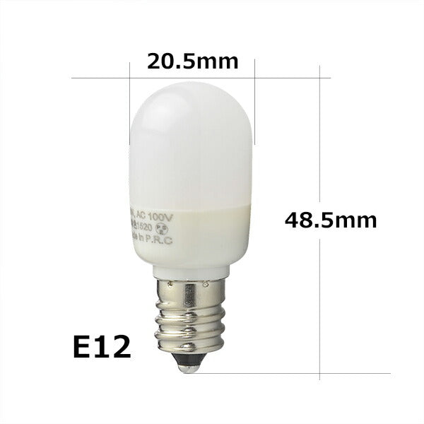 LED電球 E12 ナツメ球 豆電球 常夜灯 120度 虫対策 電球色 30lm 赤 緑 青 ピンク LDT1-H-E12/BT ビームテック