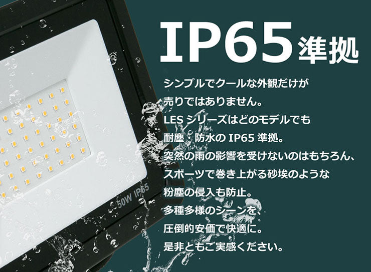 LED投光器 センサー 電球色 昼光色 黒 30W IP65 屋内 屋外 防塵 耐塵 防水 LES030 ビームテック