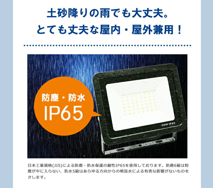 LED投光器 昼光色 昼白色 電球色 黒 100W IP65 屋内 屋外 防塵 耐塵