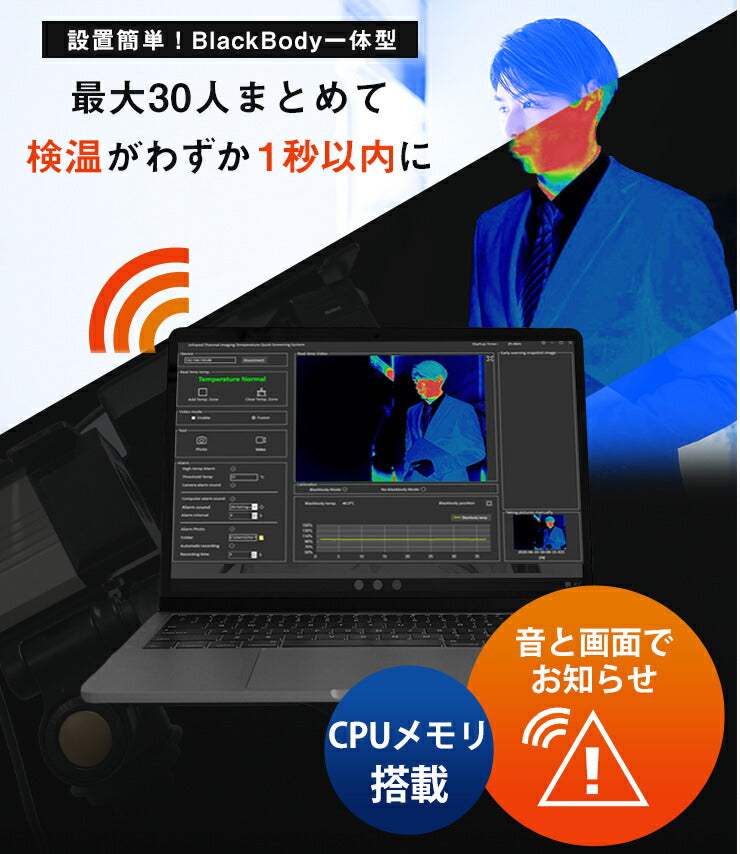 サーマルカメラ 体表温度検知カメラ 体表温度測定カメラ 温度測定カメラ 発熱者検知 体温測定カメラ 検温カメラ サーマルカメラ サーモグラフィー 非接触式 非接触体温計測 感染症予防対策 コロナウイルス対策 体温計測 サーマル 監視カメラ