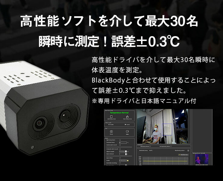 サーマルカメラ 体表温度検知カメラ 体表温度測定カメラ 温度測定カメラ 発熱者検知 体温測定カメラ 検温カメラ サーマルカメラ サーモグラフィー 非接触式 非接触体温計測 感染症予防対策 コロナウイルス対策 体温計測 サーマル 監視カメラ