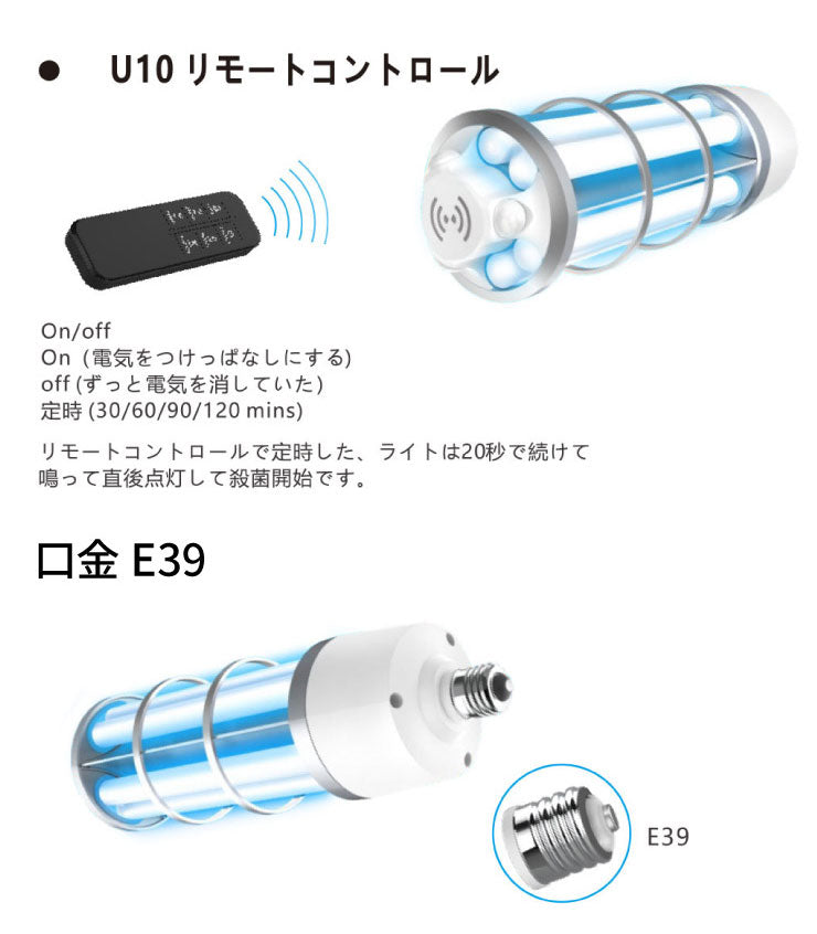 除菌灯 除菌UVライト 紫外線除菌器 UVCライト 80W 紫外線ランプ 自動